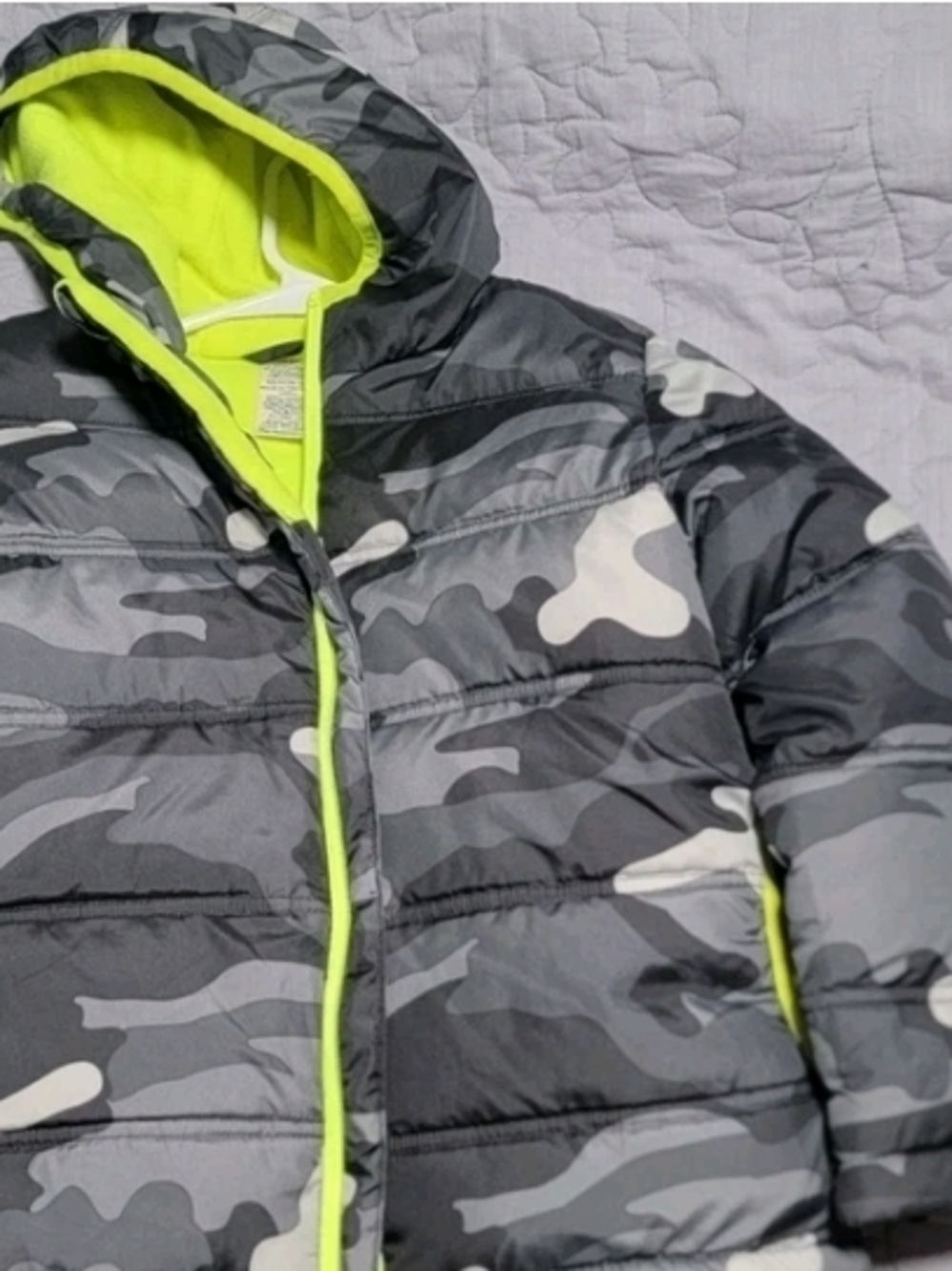 Faded Glory Neon Lime Fleece-Lined Jacket